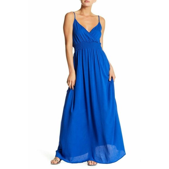 West Kei Dresses & Skirts - WEST KEI Womens Cobalt Blue Gauze Maxi Dress L